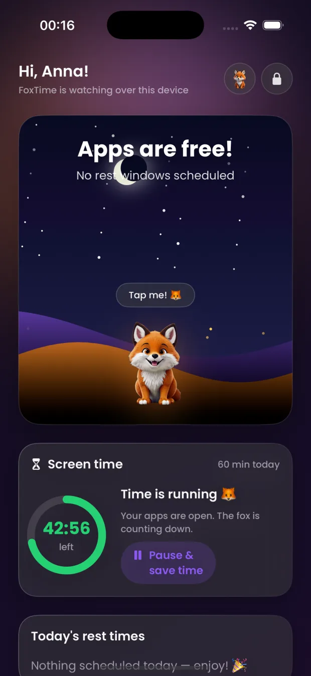 Screen time guard