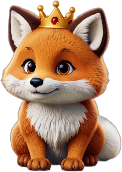 Fox with crown