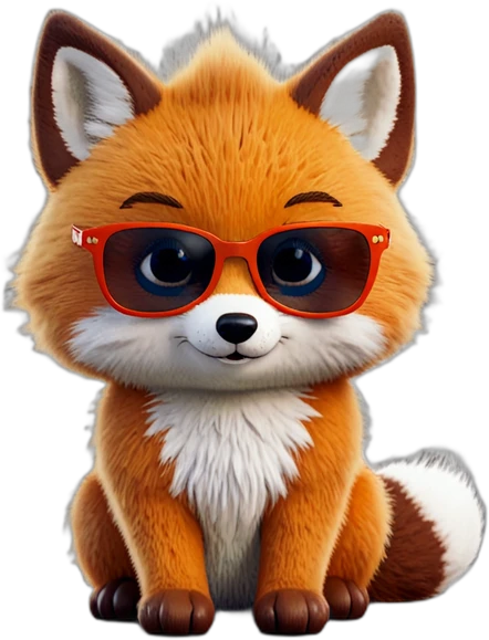 Fox with glasses